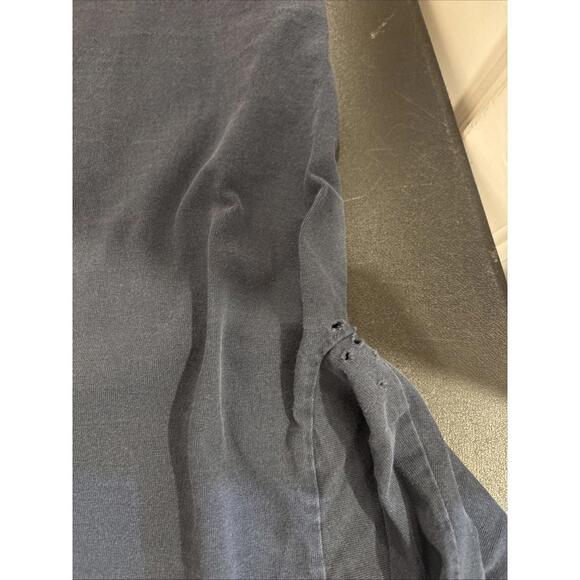 Vintage Carhartt Mens 2XL Long Sleeve Y2K Workwear Pocket Tee Shirt Navy Blue - Picture 9 of 14